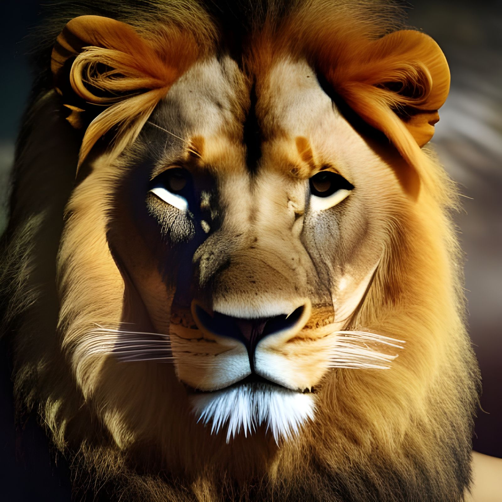 Photorealistic Lion Portrait in 8k Resolution