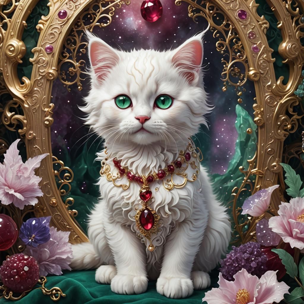 Magical Kitten in Dreamy Surrealism