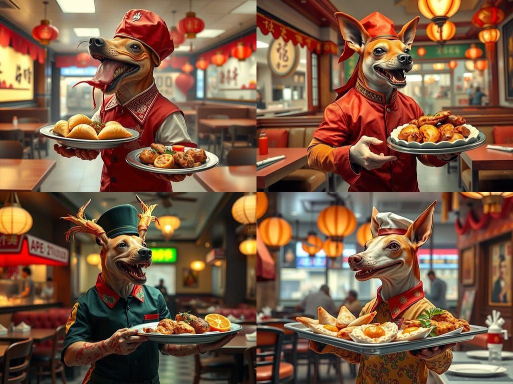 Monstrous Mutant Server in a Chinese Restaurant