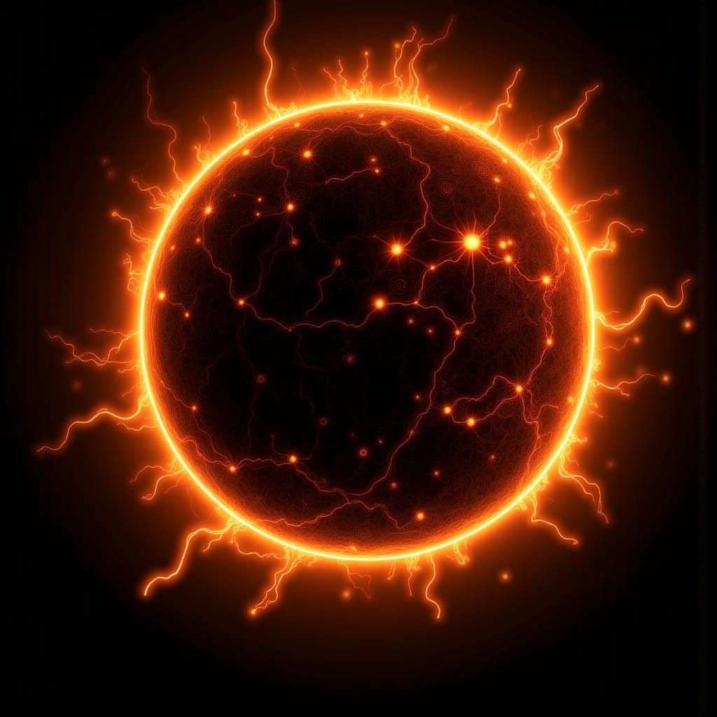 Striking Solar Eclipse Digital Art