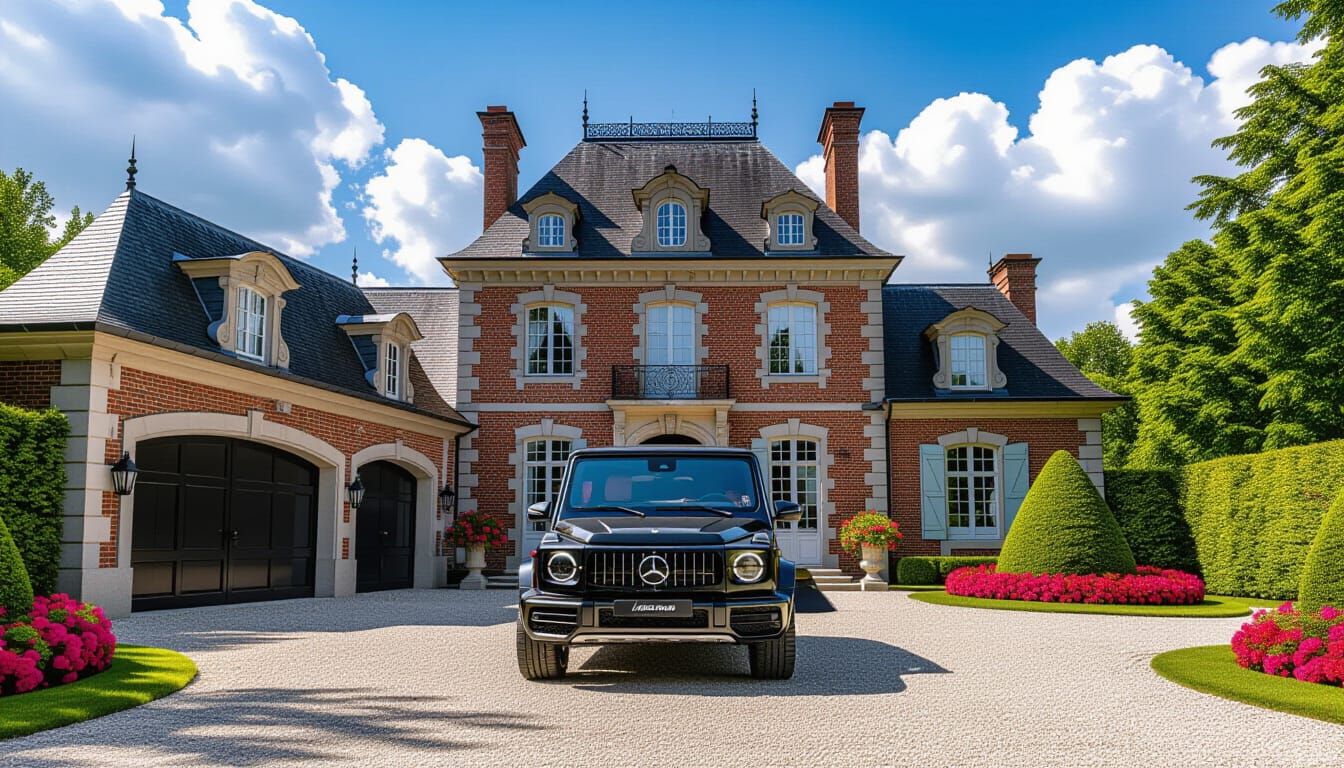 Brick Chateau with AMG G 63 in Monet Inspired Style