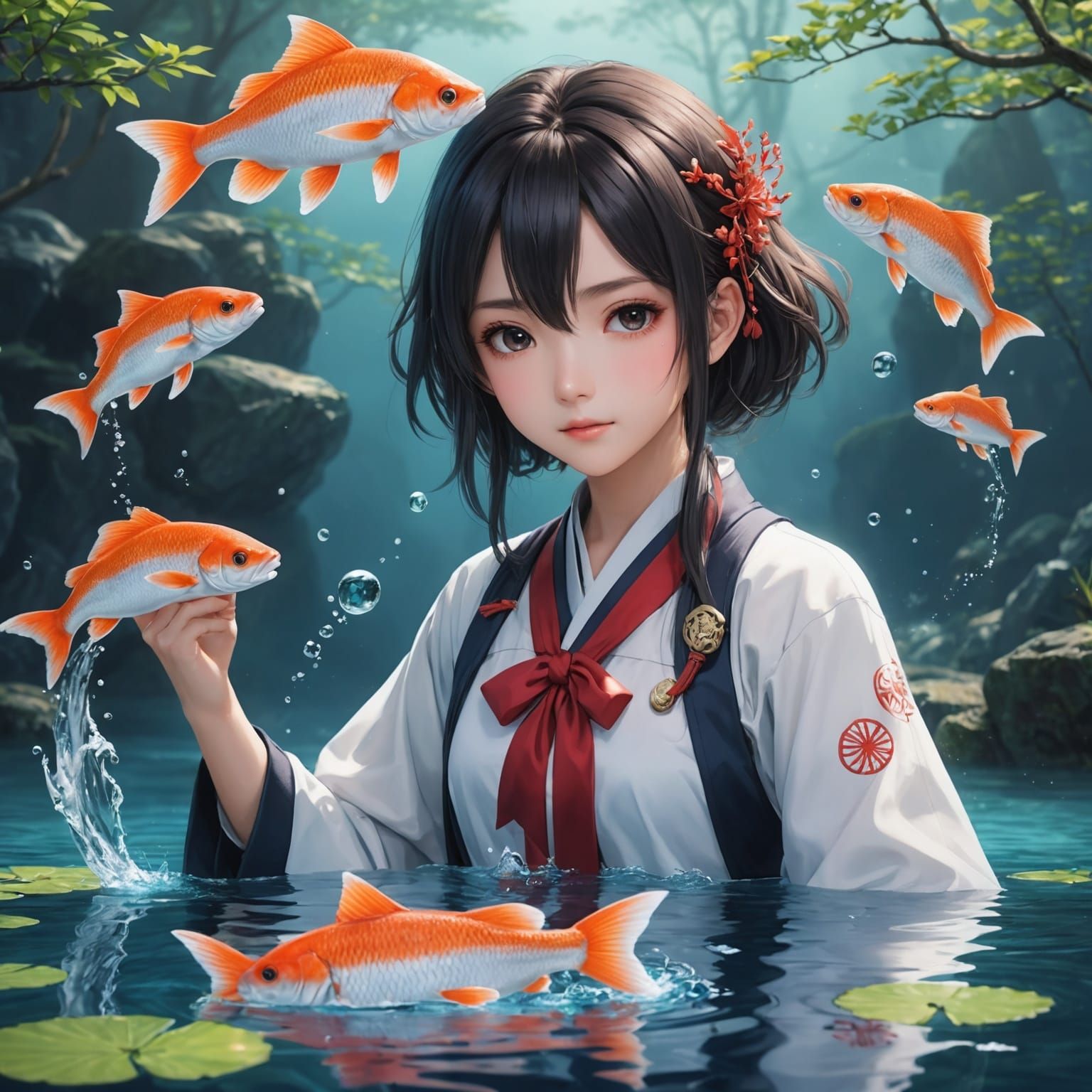 Anime Style Crystal Reef With Mermaid Palace