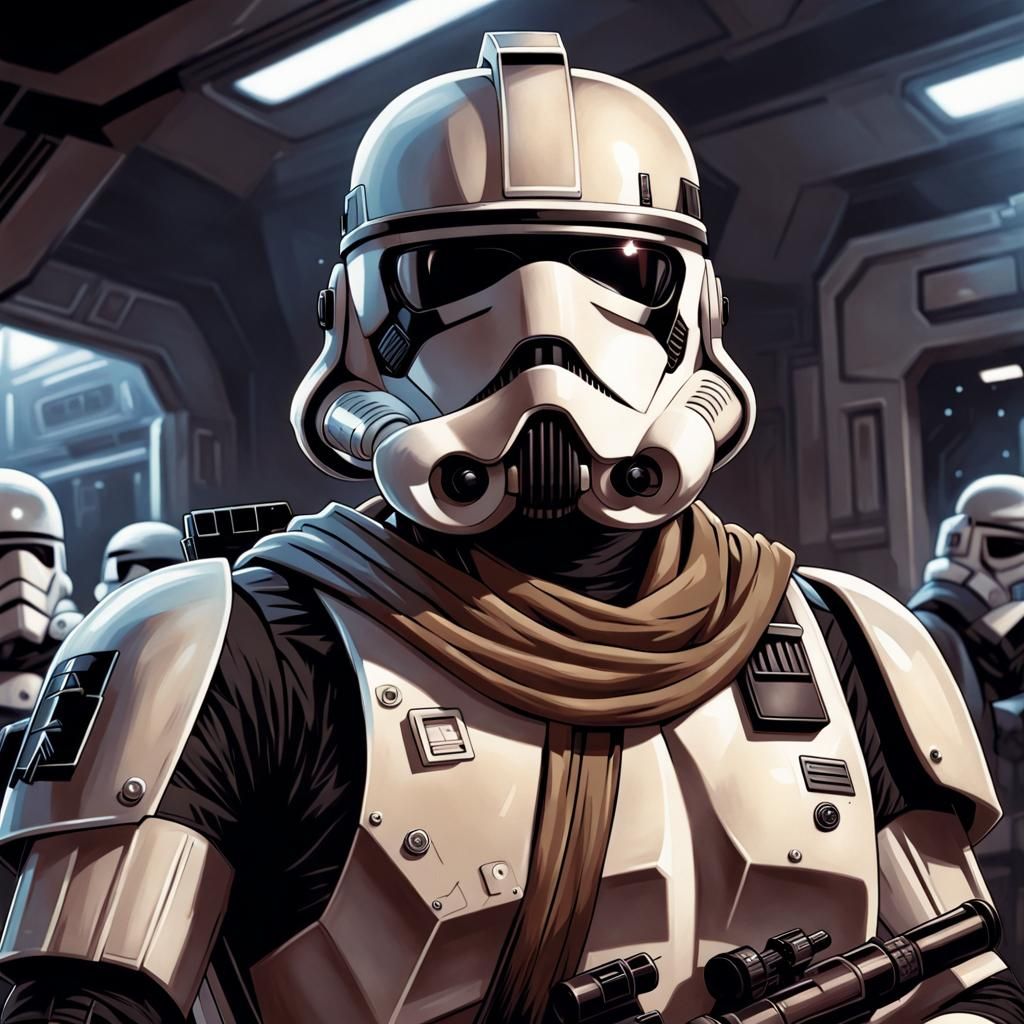 Imperial Scout Trooper in Comic Book Art