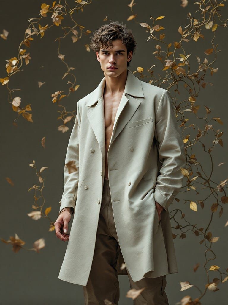 Confident Eco-Warrior in Futuristic Sustainable Fashion