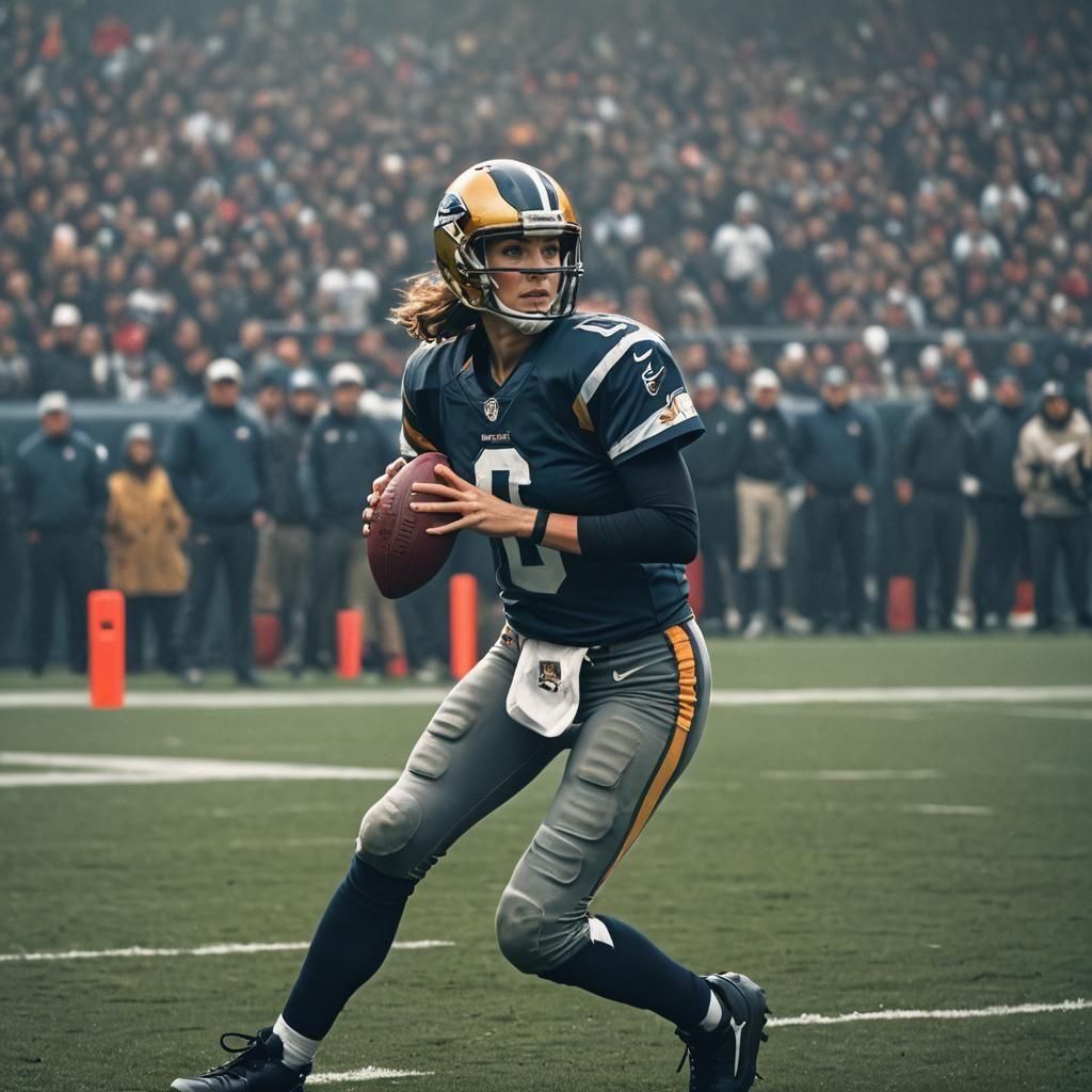First Female NFL Quarterback: Cinematic Film Still