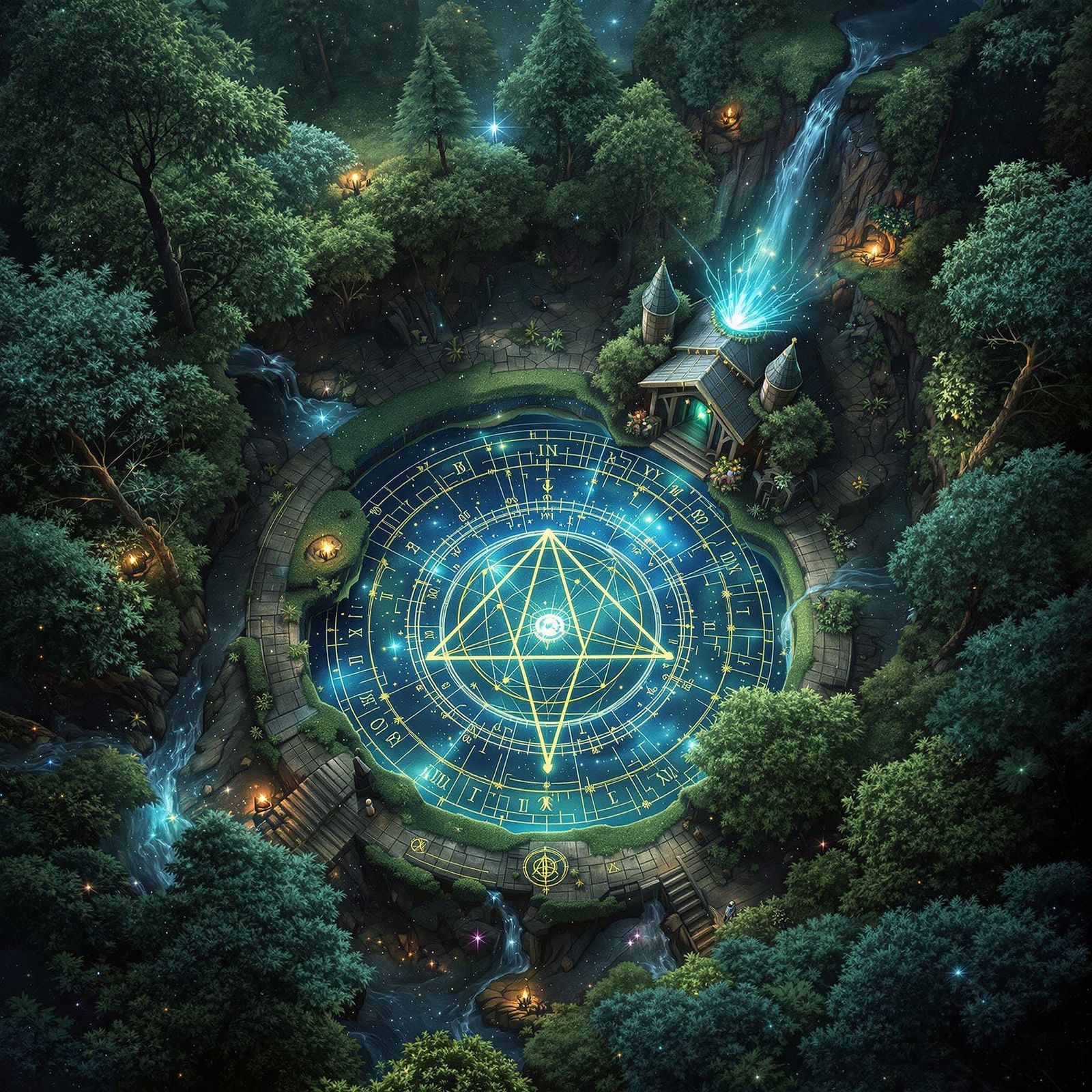 Magical Forest Schematic With Witch's Hut