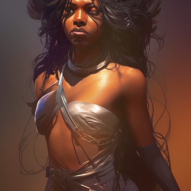 Chained Woman: Hyperdetailed Concept Art