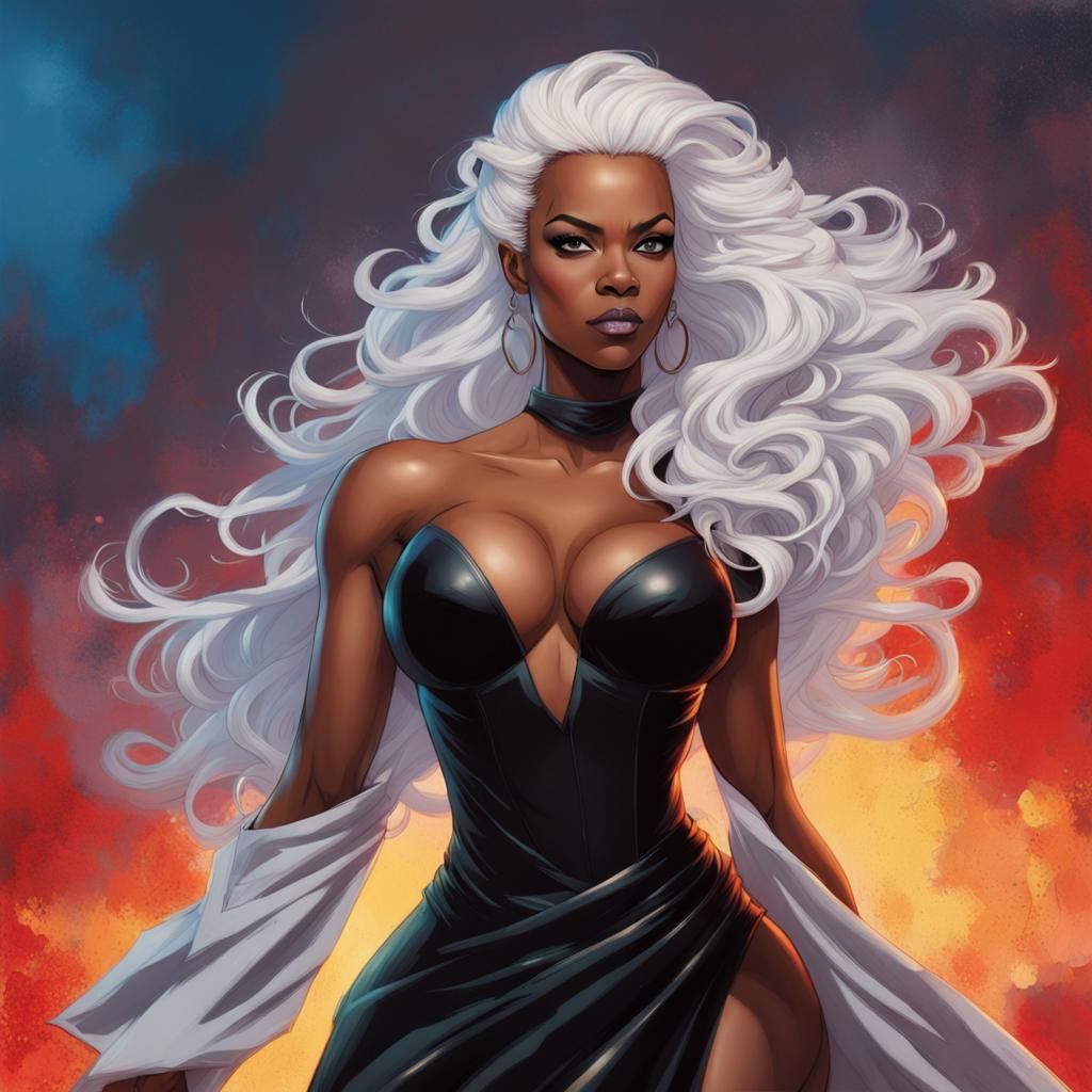 Storm Poses on the Red Carpet: Hyperrealistic Art