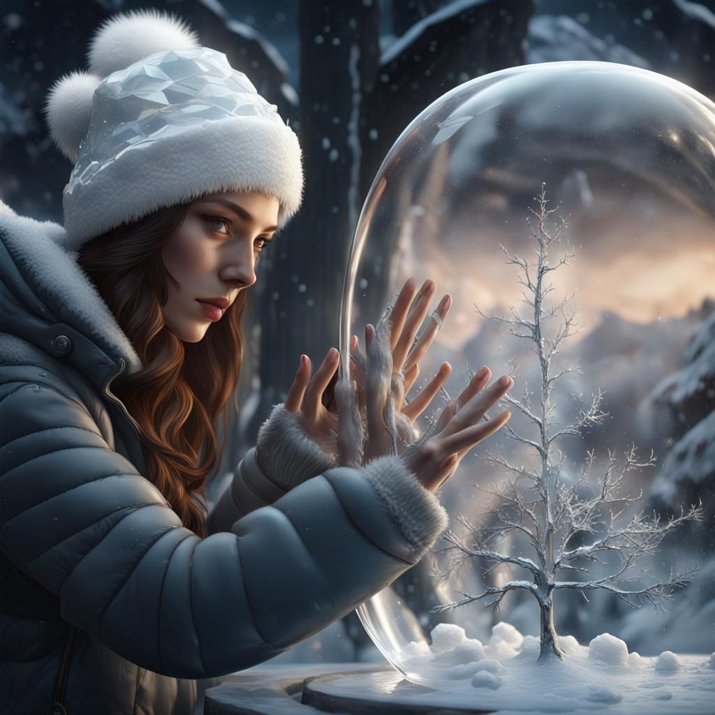 Woman Gazing at a Fantastical World