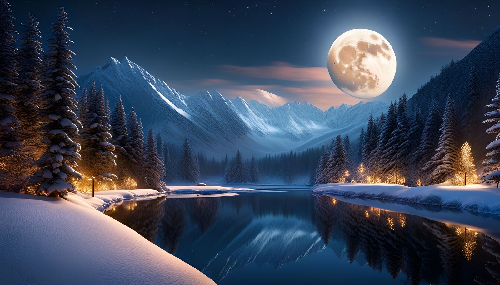 What a view from the riverbank. - Winter Riverscape