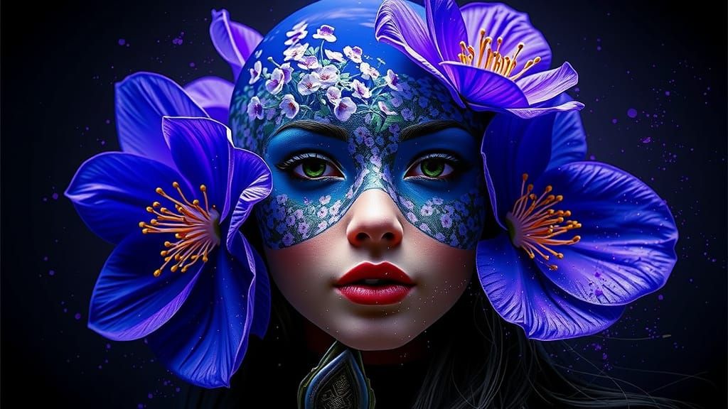 Rose Garden Woman: Detailed Matte Painting