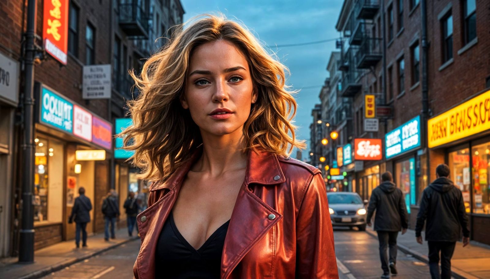 Pretty Woman in Chic Comic Book Art