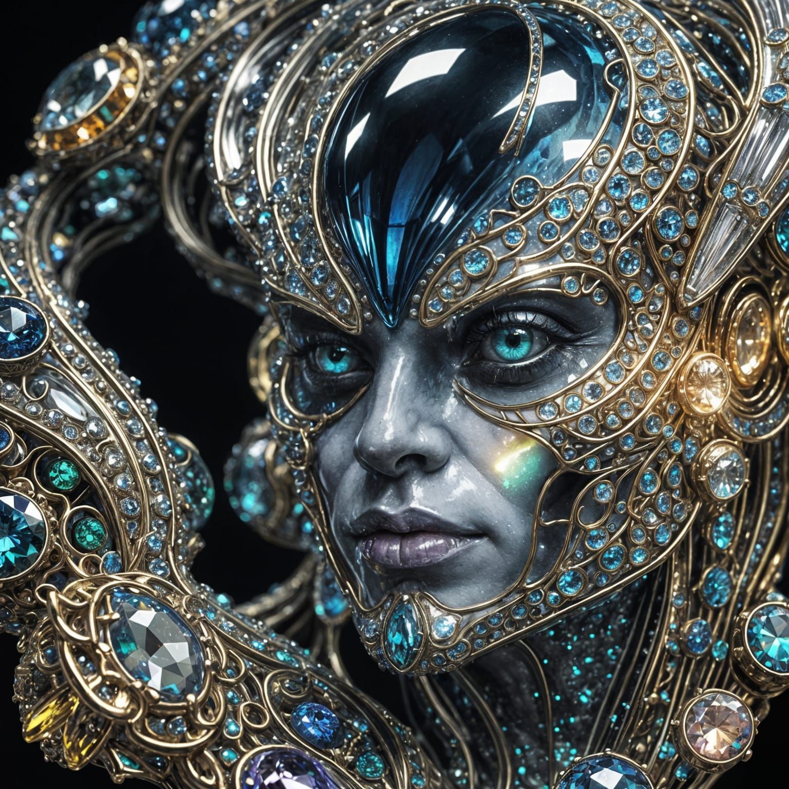 Gemstone Masterpiece in Photorealistic Detail