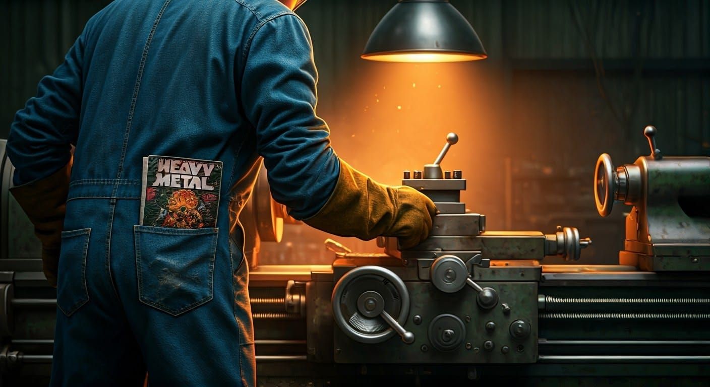 Industrial Machinist Focuses on Metalwork in Gritty Workshop