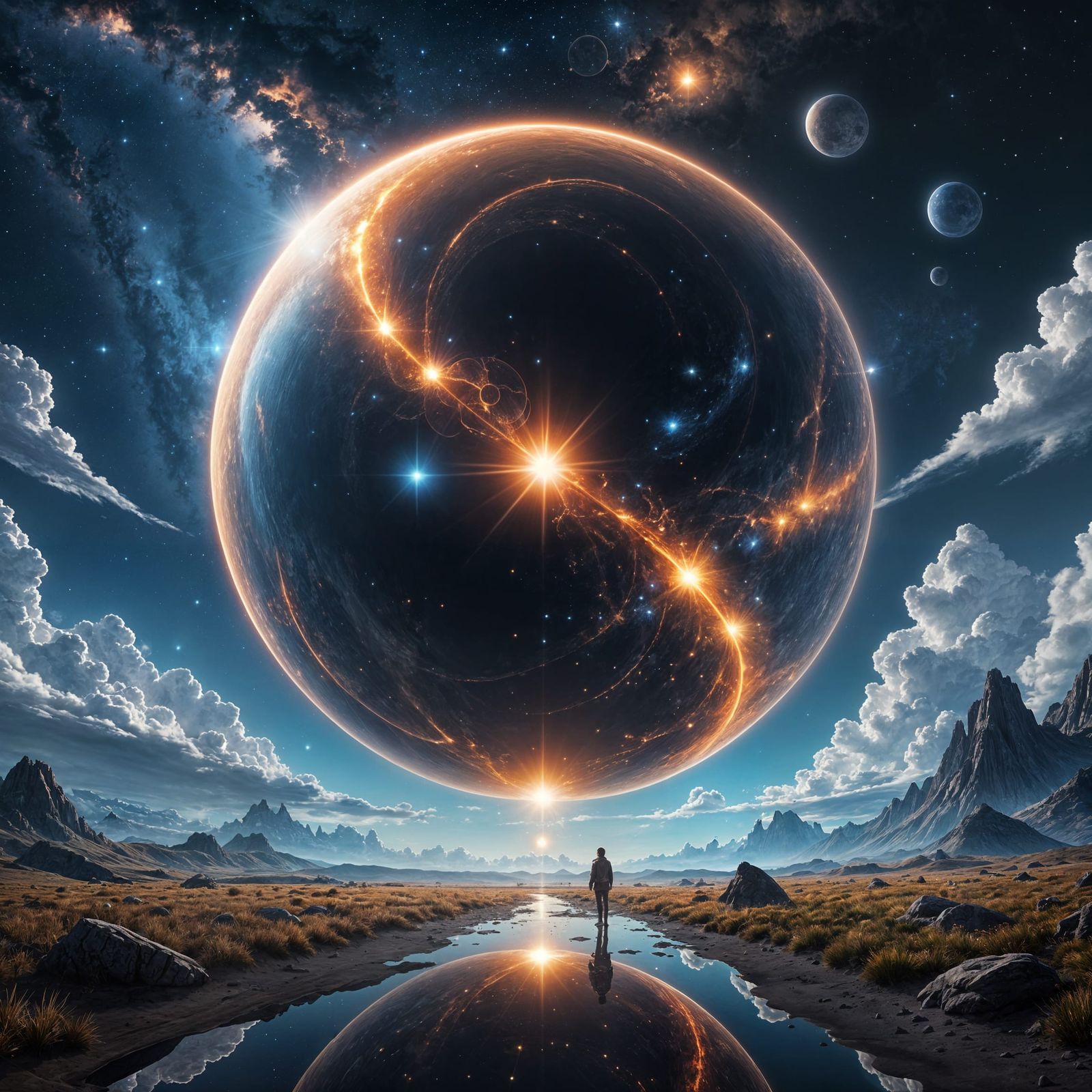 Giant Cosmic Orb: Tranquility of Endless Stars