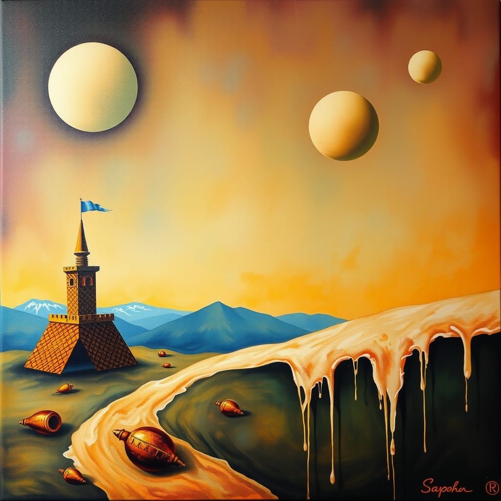 Surrealist Sappho: A Dali-esque Vision of Yearning