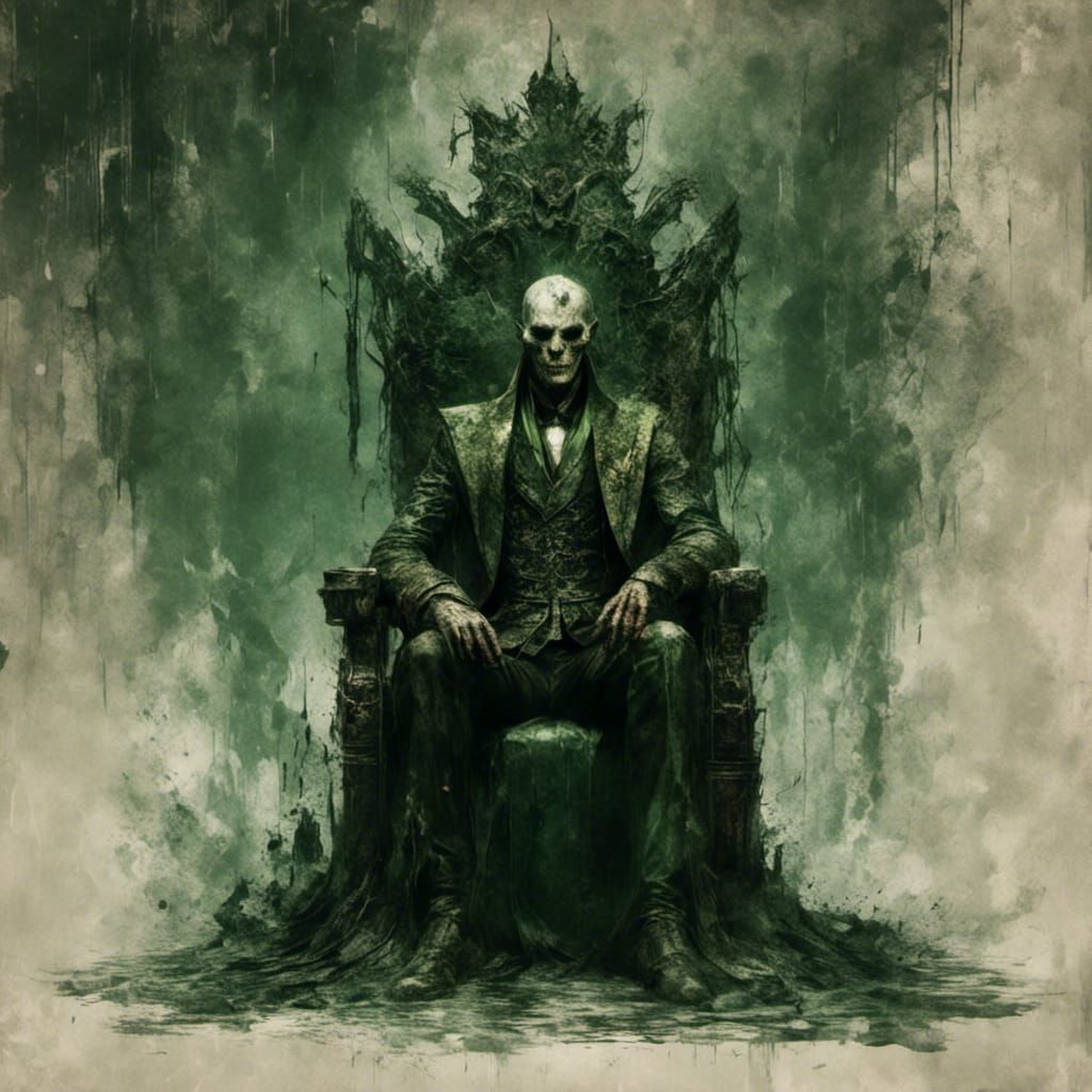 Pensive Vinyl King with Green Eyes