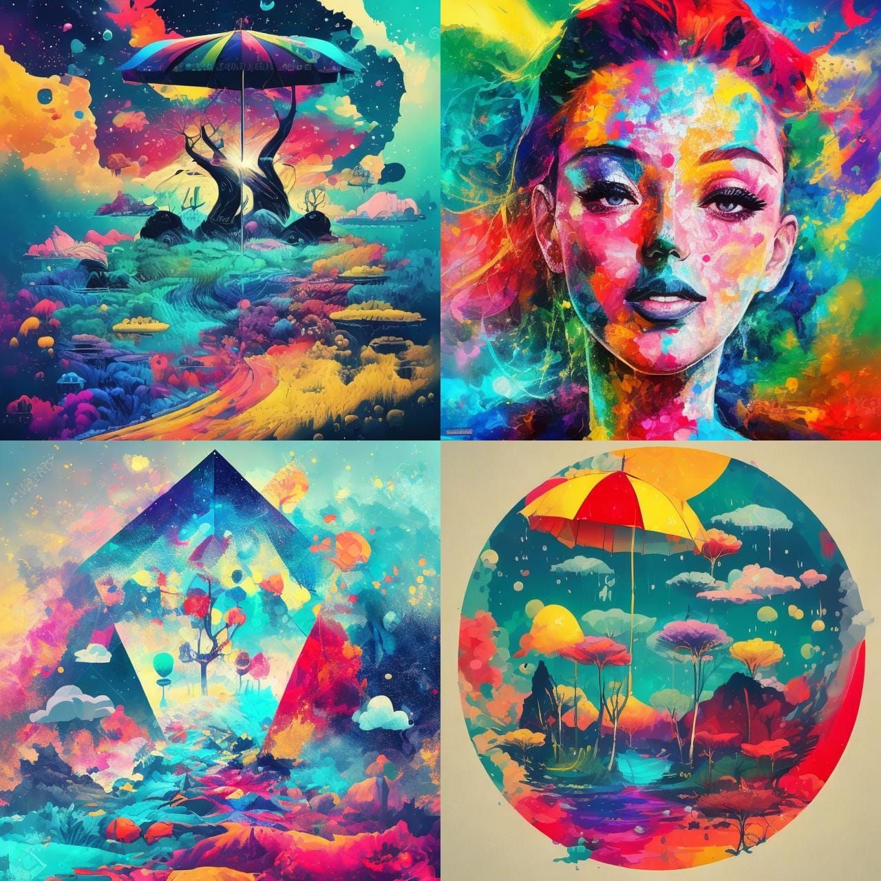 Romantic Kiss in the Rain, Andy Warhol Pop Art