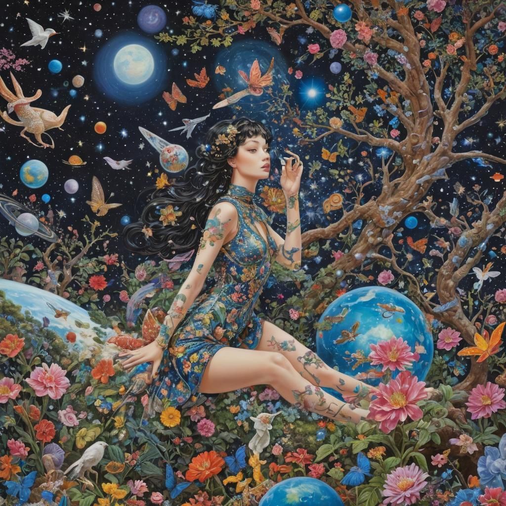 Surreal Dreamscape Inspired by Enamel Art