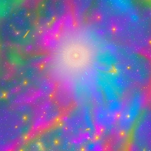 Holographic Astral Cosmic Starscape by Pablo Amaringo