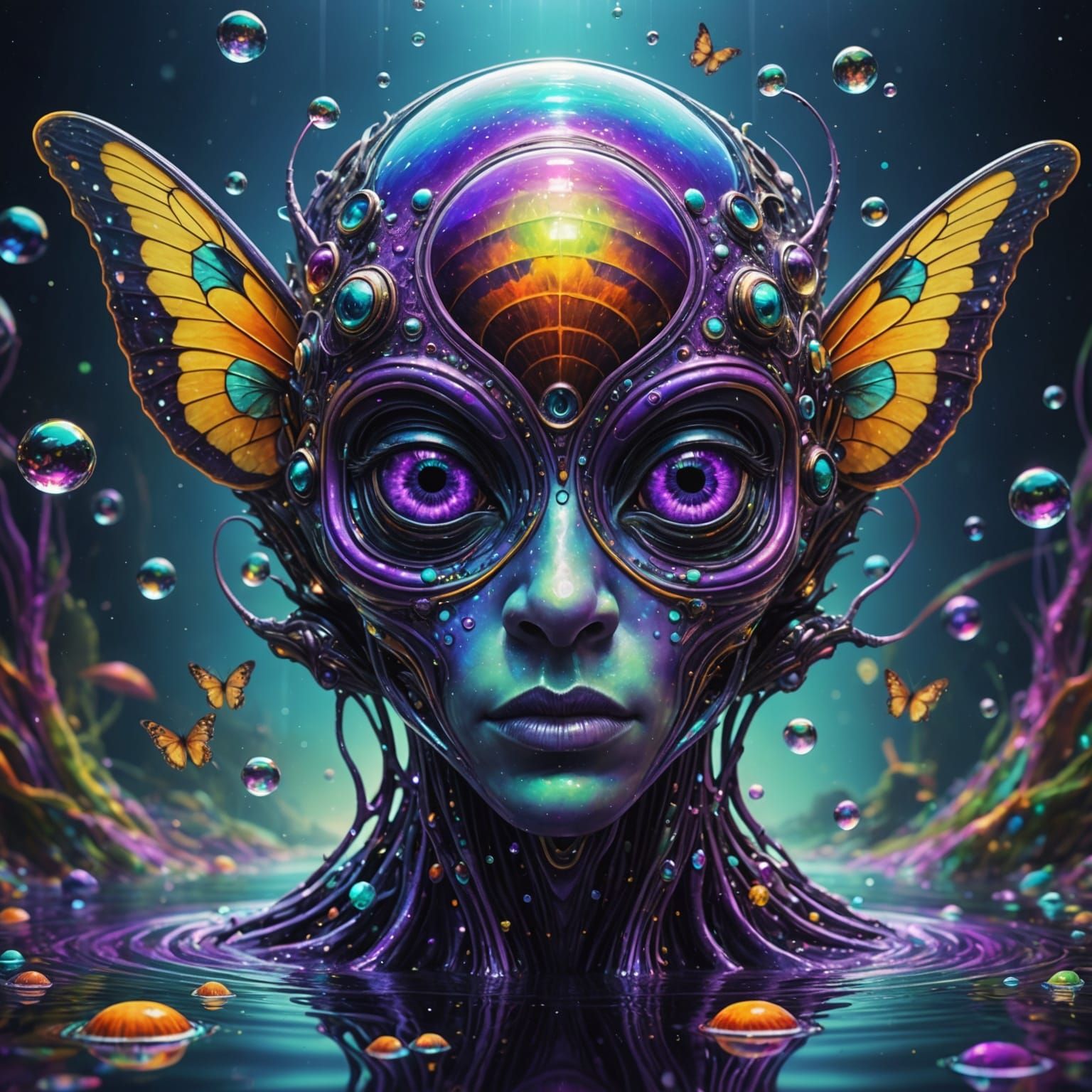 Psychedelic Alien Kingdom in Space