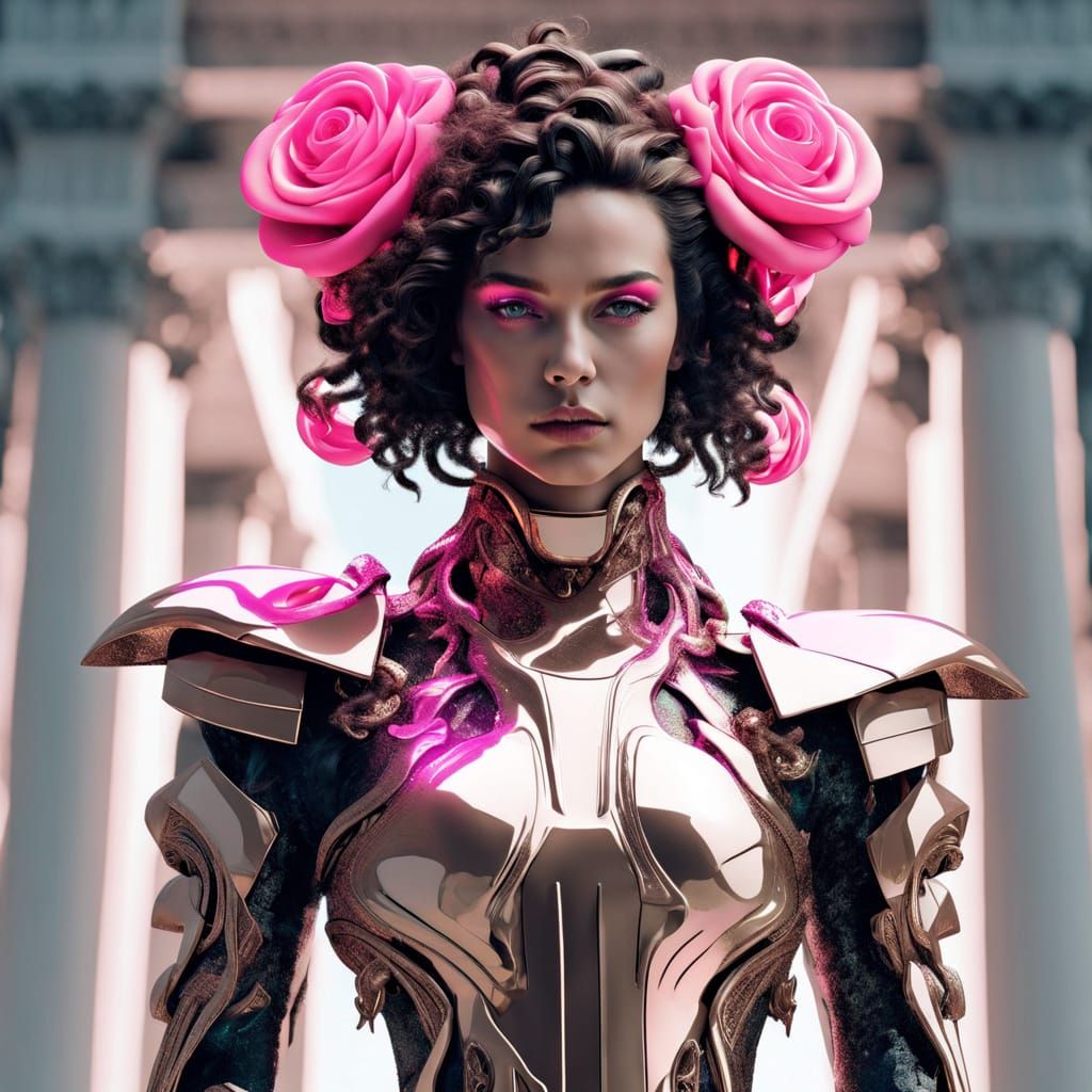 Futuristic Woman in Melted Landscape