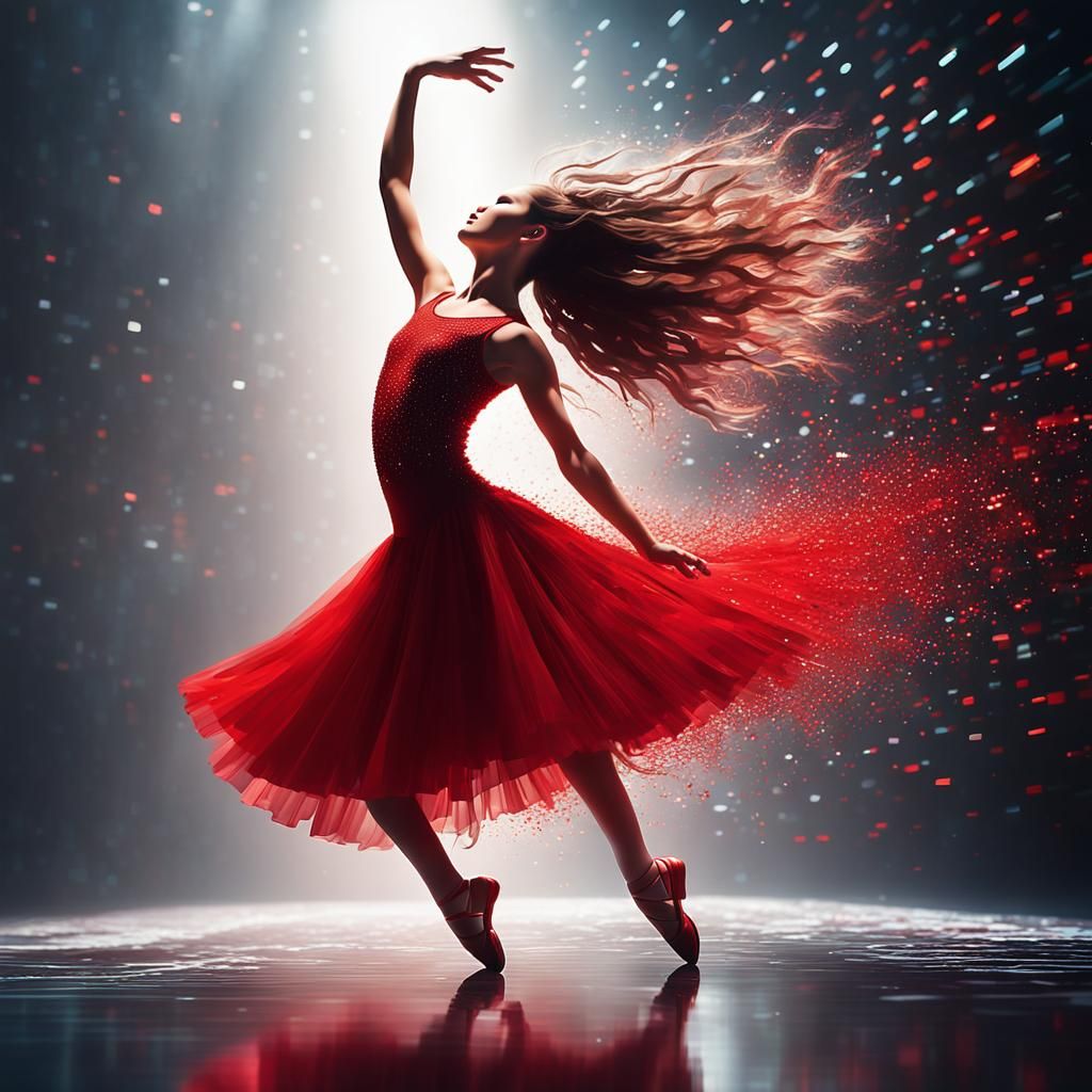 Pixel art- ballet dancer