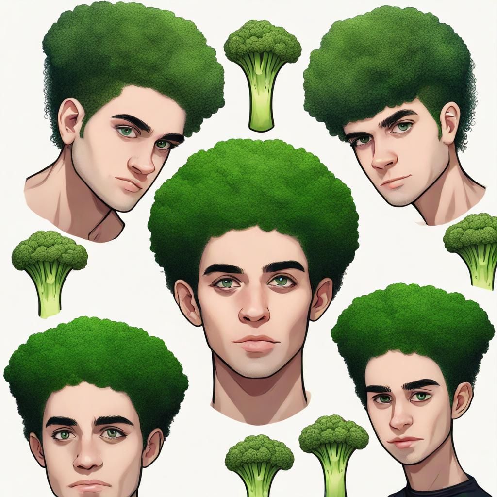 Gen Z with Broccoli Hair Style