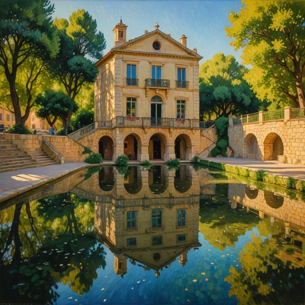 Fontaine de la Rotonde: Impressionist Golden Hour