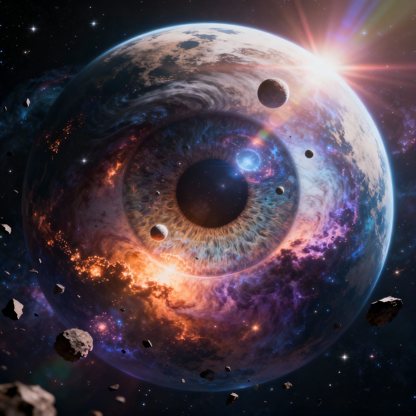 Colossal Eyeball Planet in Cosmic Void
