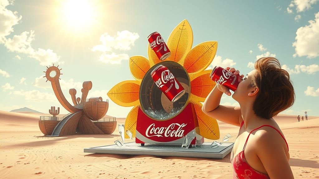 Solarpunk Oasis of Coca-Cola Refreshment