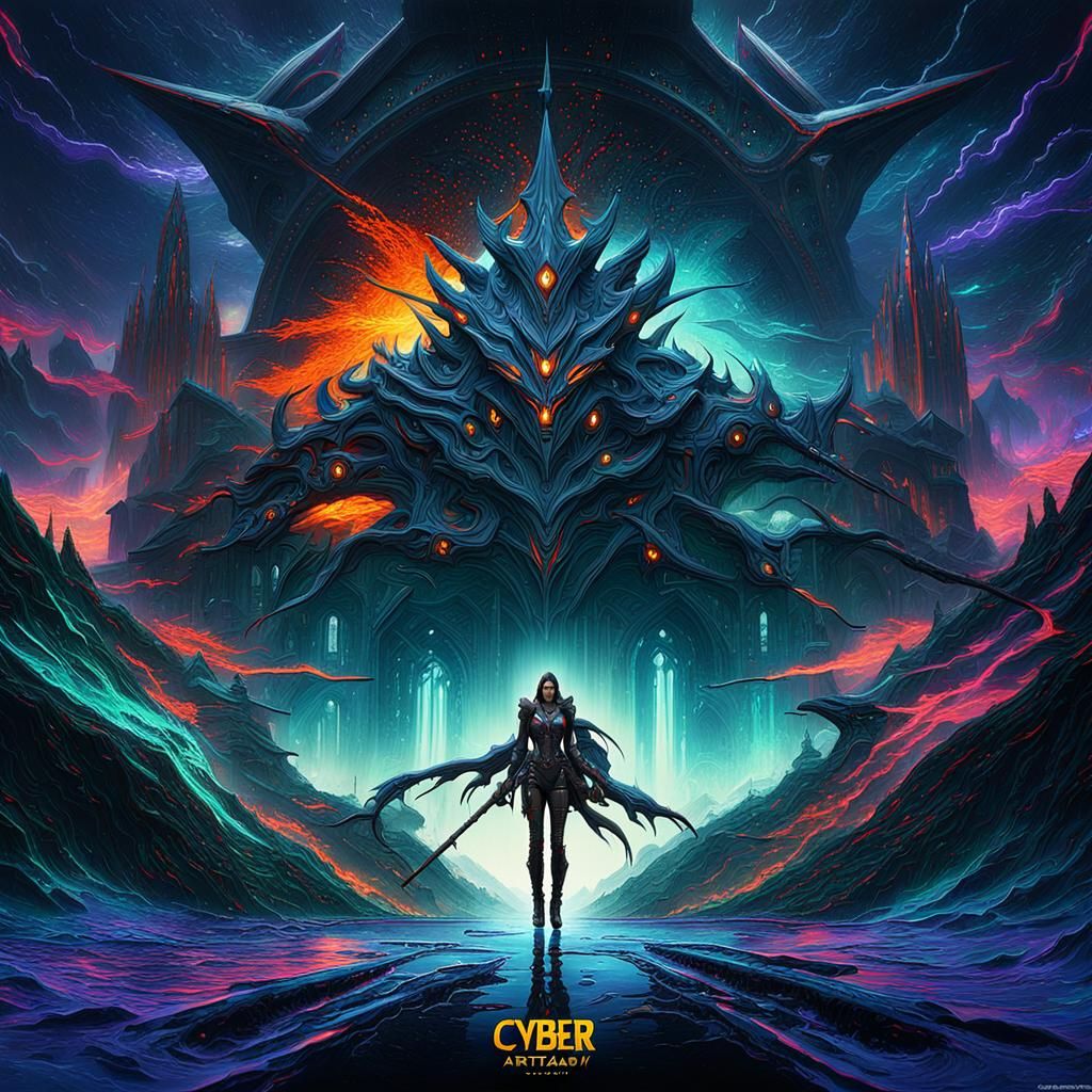 Anime Cyber Biker Girl in Detailed Digital Art