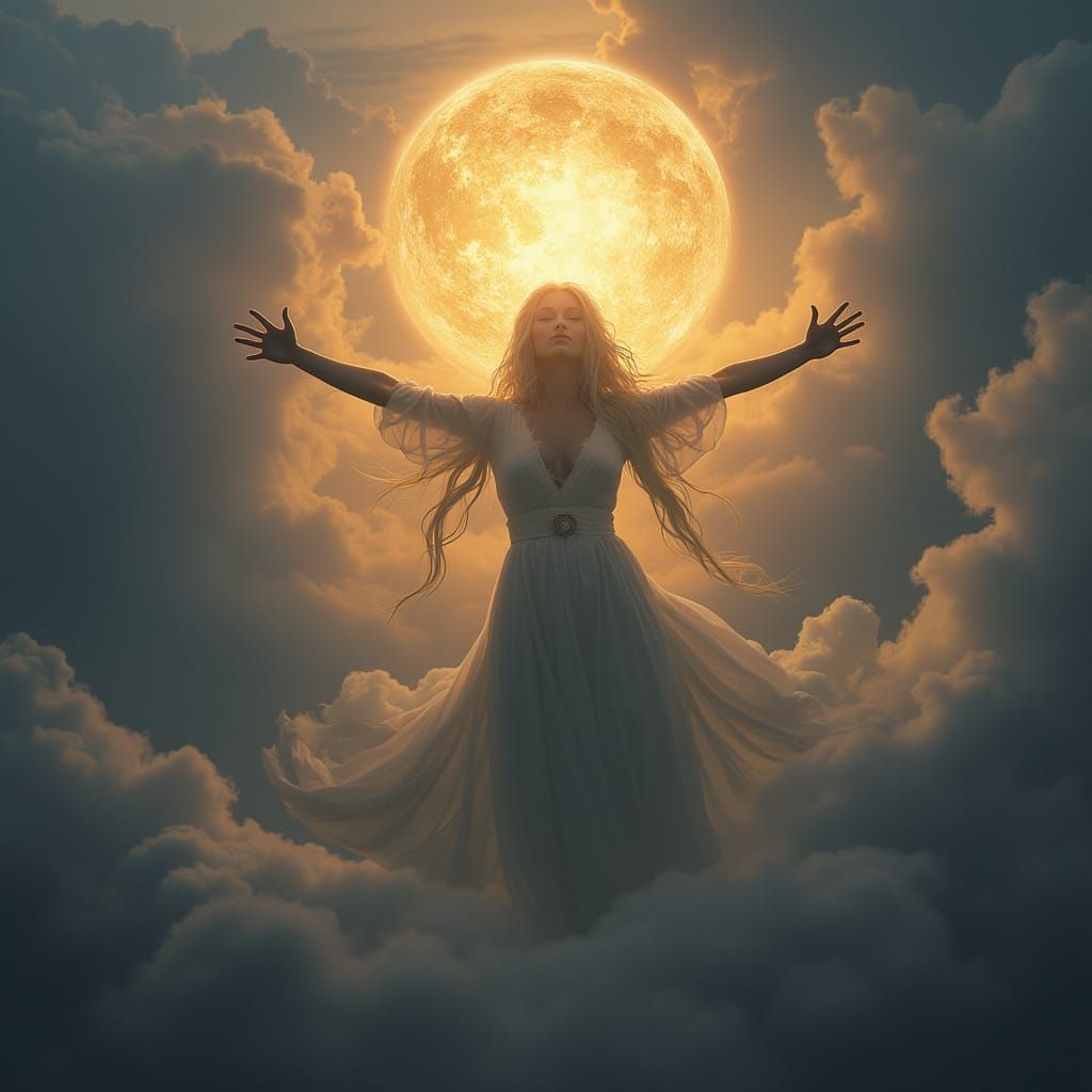 Celestial Ascension in Ethereal Light