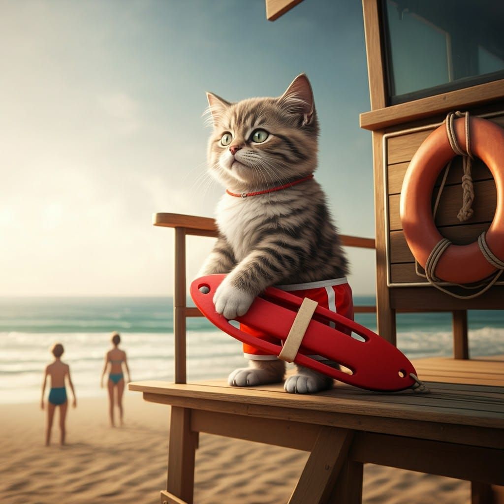 Lifeguard Kitten