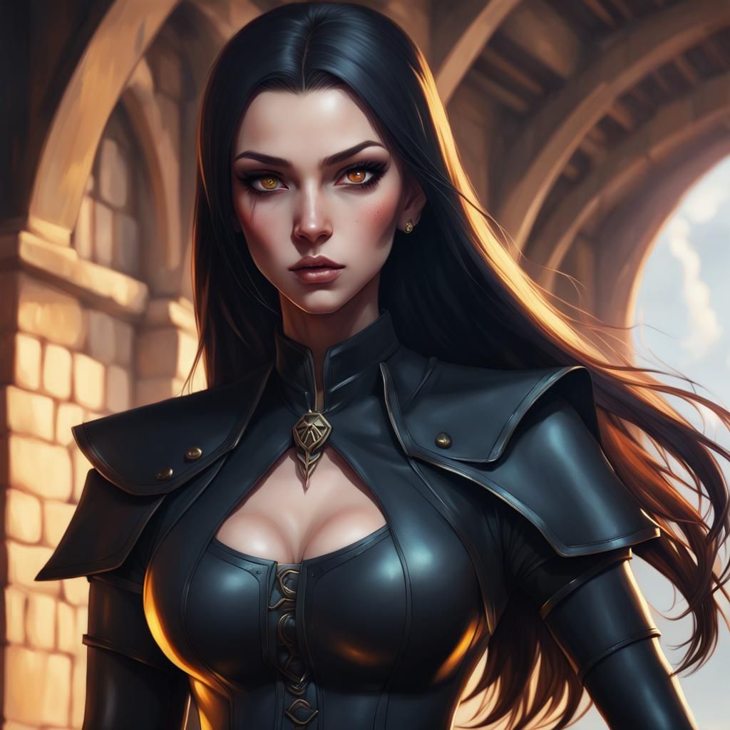 Gothic Baroness: Detailed Dark Fantasy Portrait