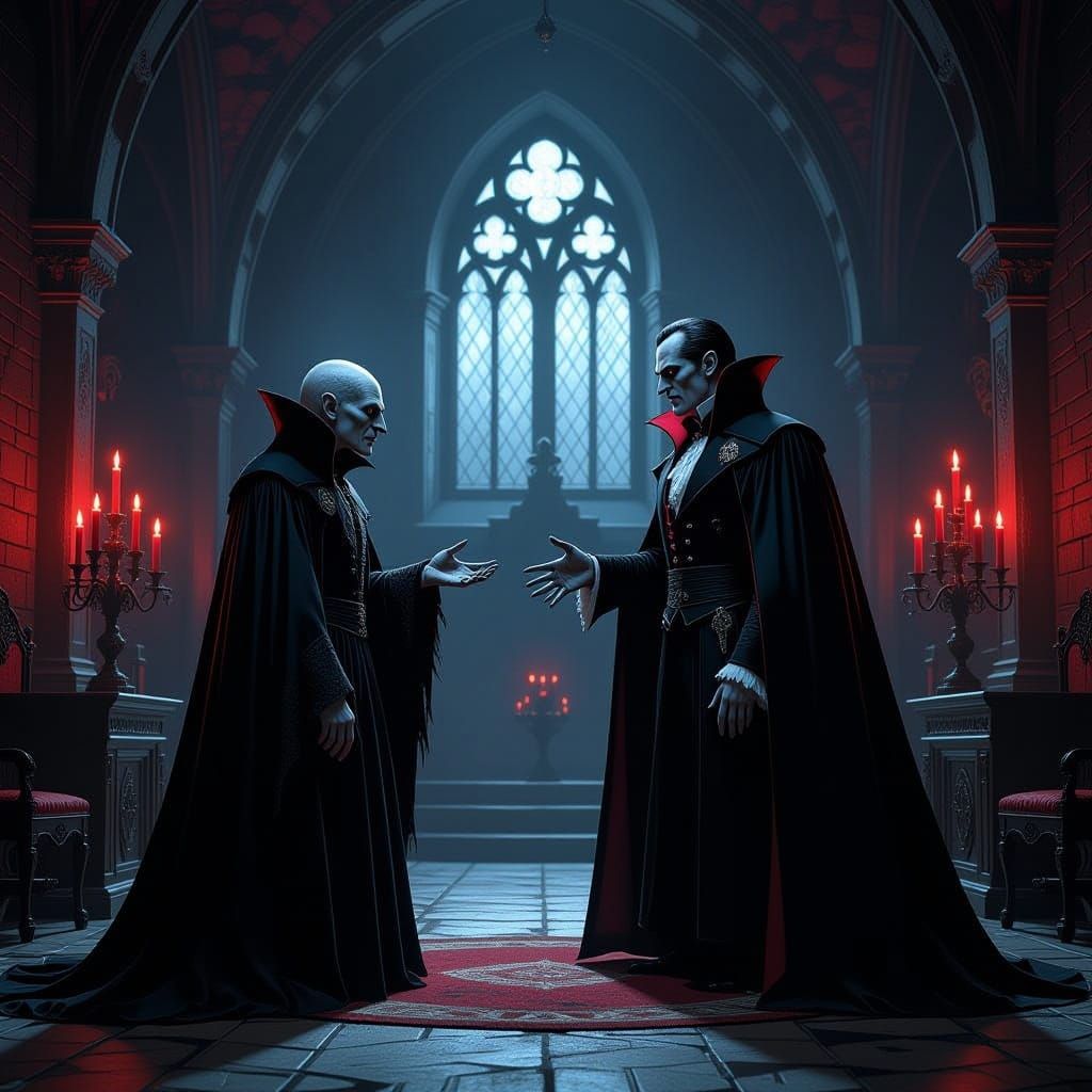 Nosferatu vs Dracula Gothic Castle Confrontation