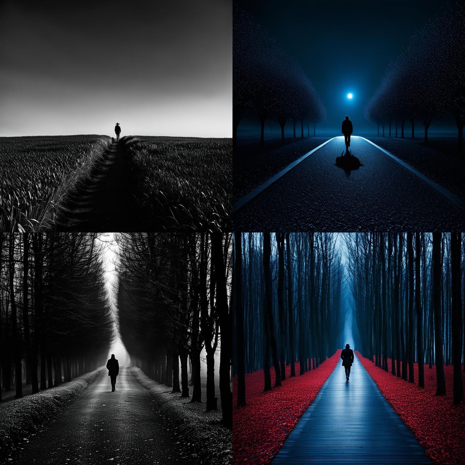 Figure Walking Alone