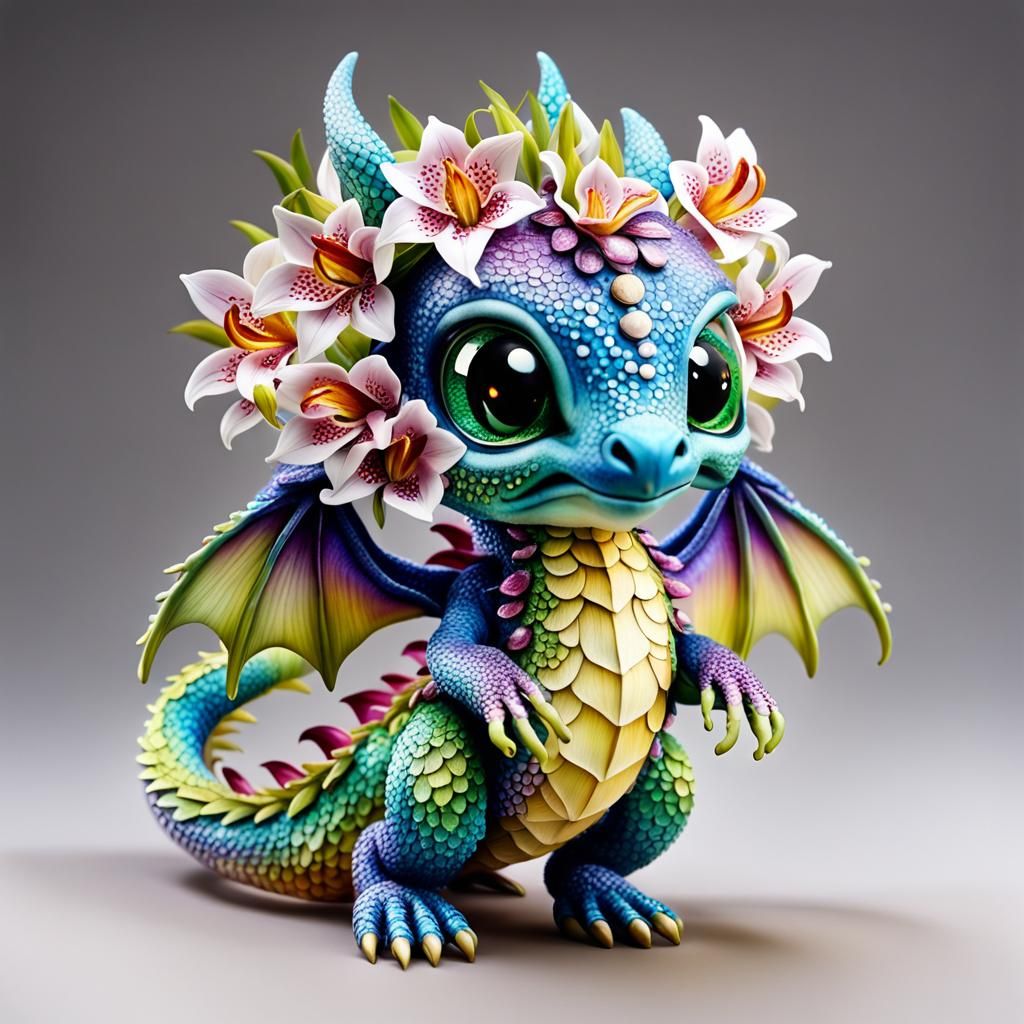 Lilly Orchid flower dragon