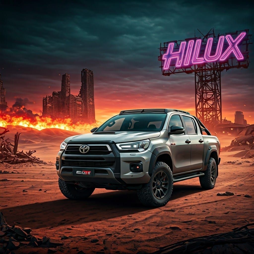 Toyota Hilux GR Sport in Post-Apocalyptic Wasteland