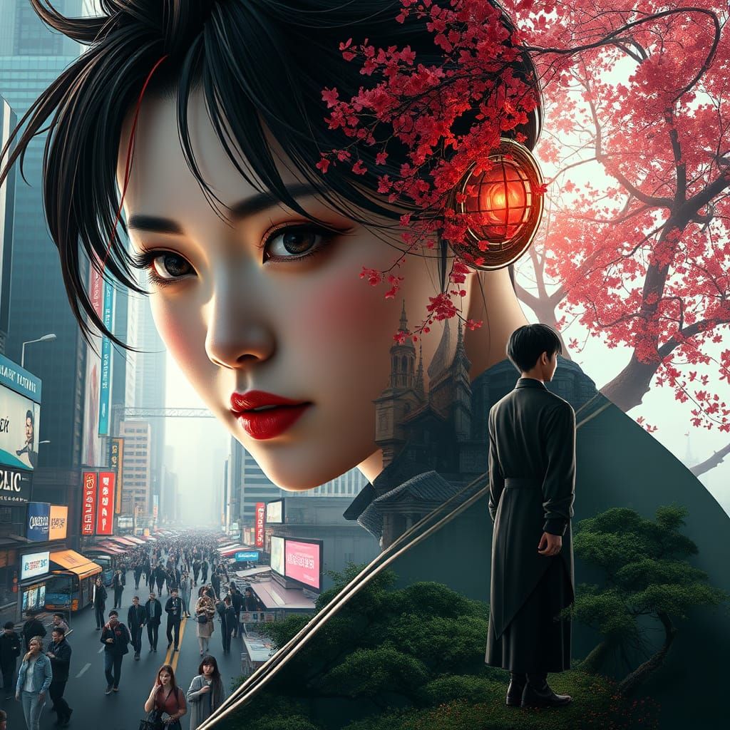 High-Fashion Model Woman and Man as Fantasy Concept Art