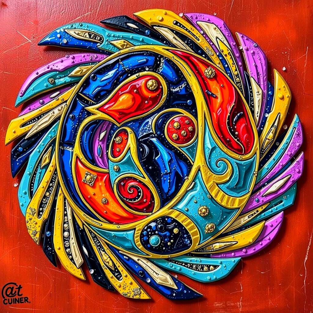 Abstract Swirling Forms in Dynamic Motion