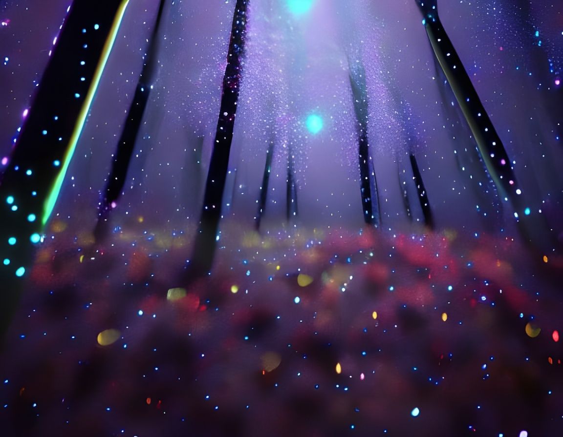 Glittering Moonlight Snowfall in Burtonesque Style