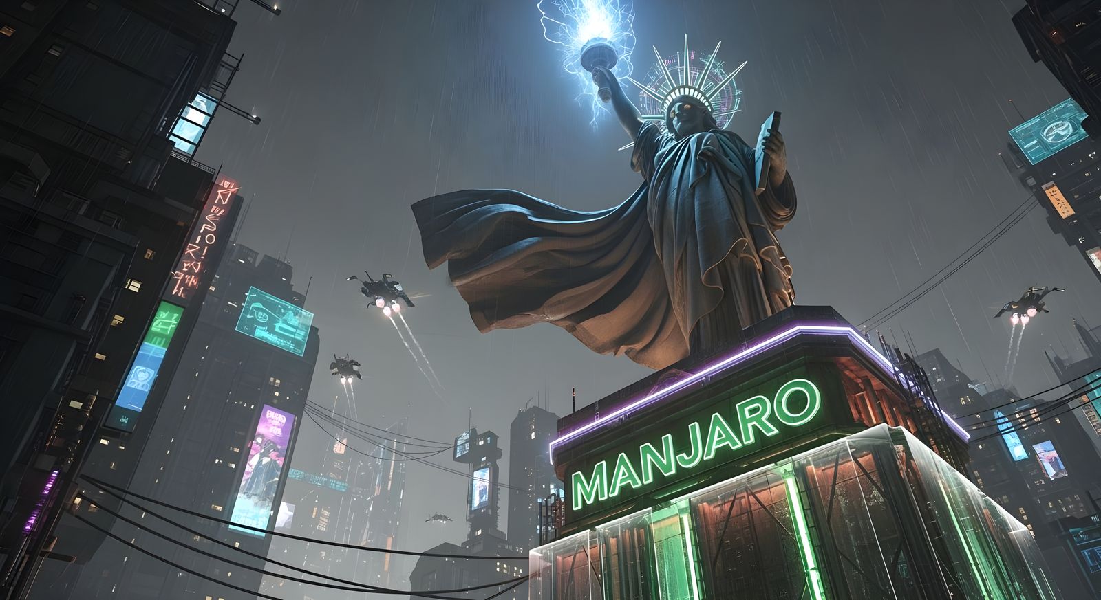 Statue of Liberty on MANJARO Pedestal