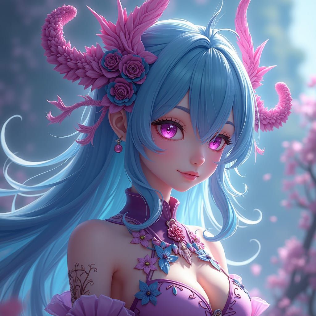 Mystical Anime Character in 3D Anime Art Style