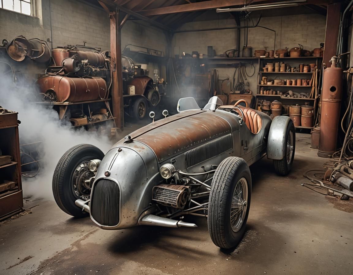 barnfind 1930s era rusty patina concept racecar Auto Union Silver Arrow typ C ,