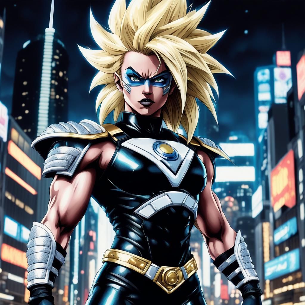 Heroic Punk Goth Super Saiyan Anime Warrior
