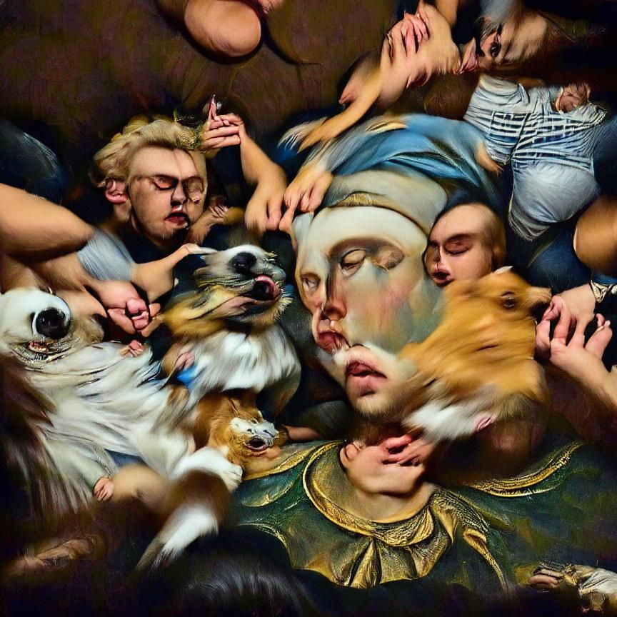 Renaissance Painting Featuring Clusters of Eyes
