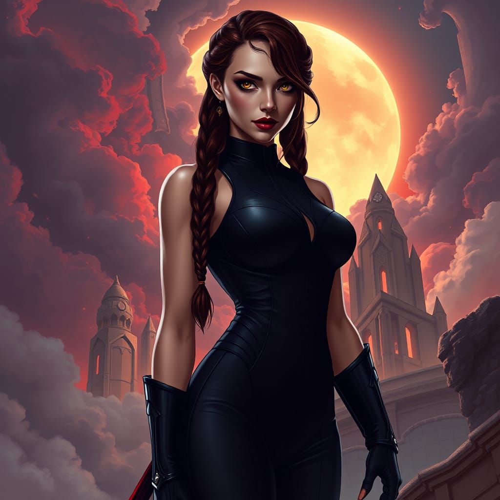 Dark Side Adept Lady Synara Zaveth in Futuristic Mystic Styl...