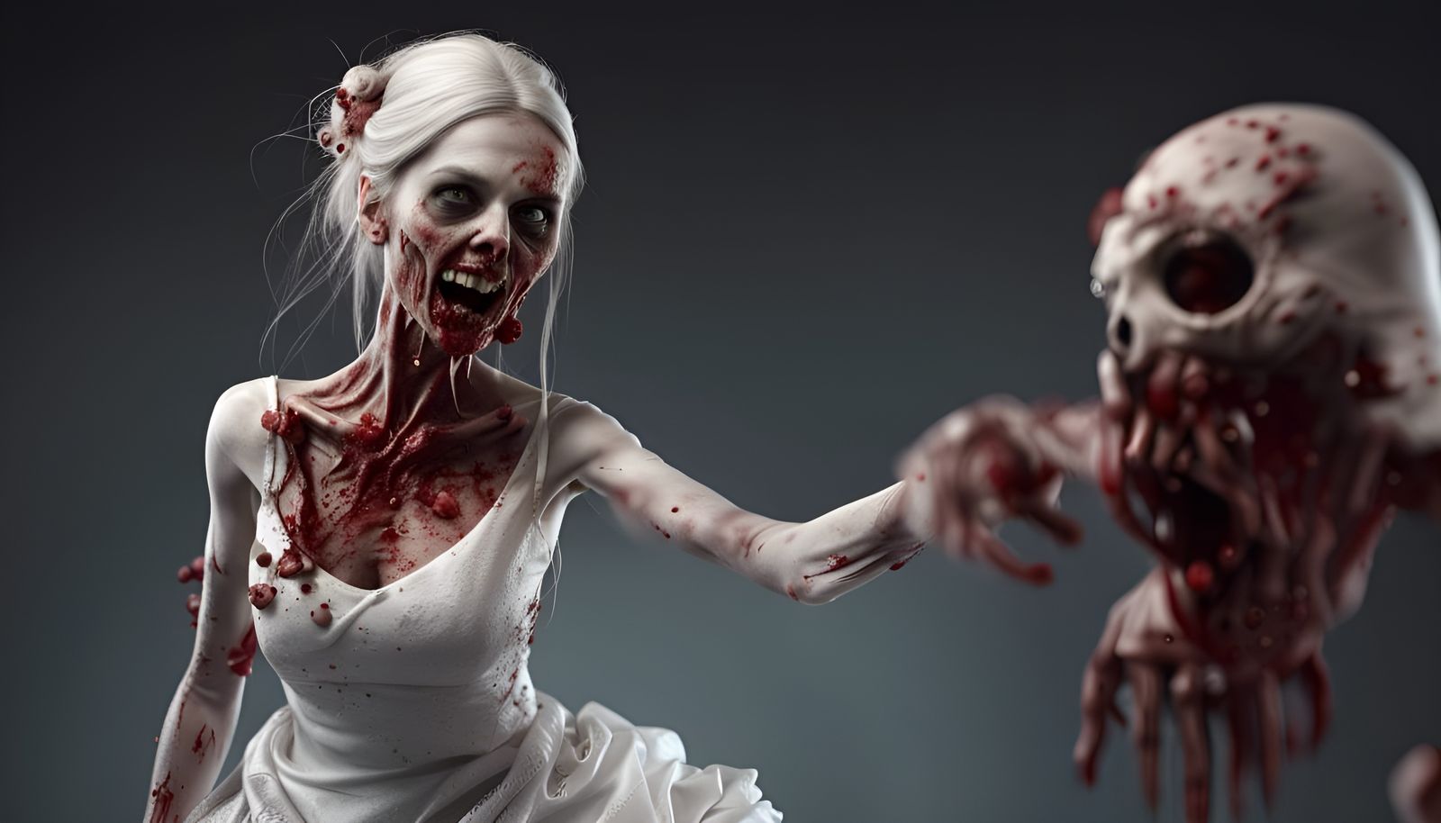 Zombie Bride in 3D Illustration