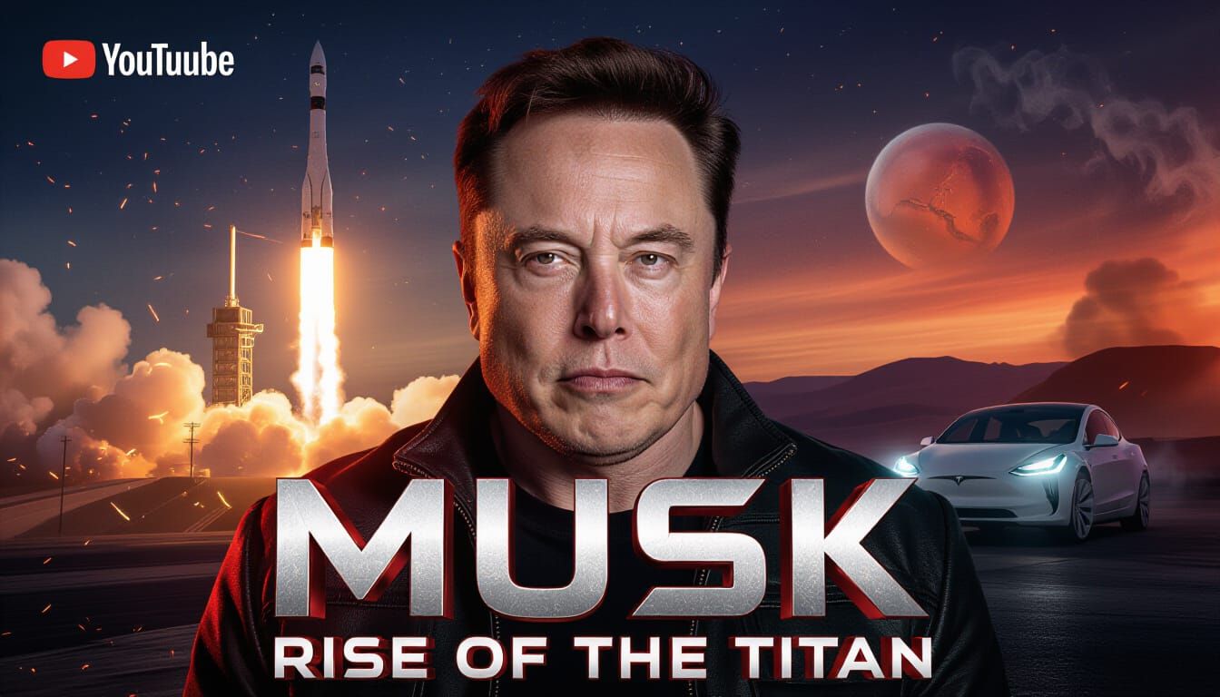 Elon Musk: Rise of the Titan Netflix Documentary Poster Styl...